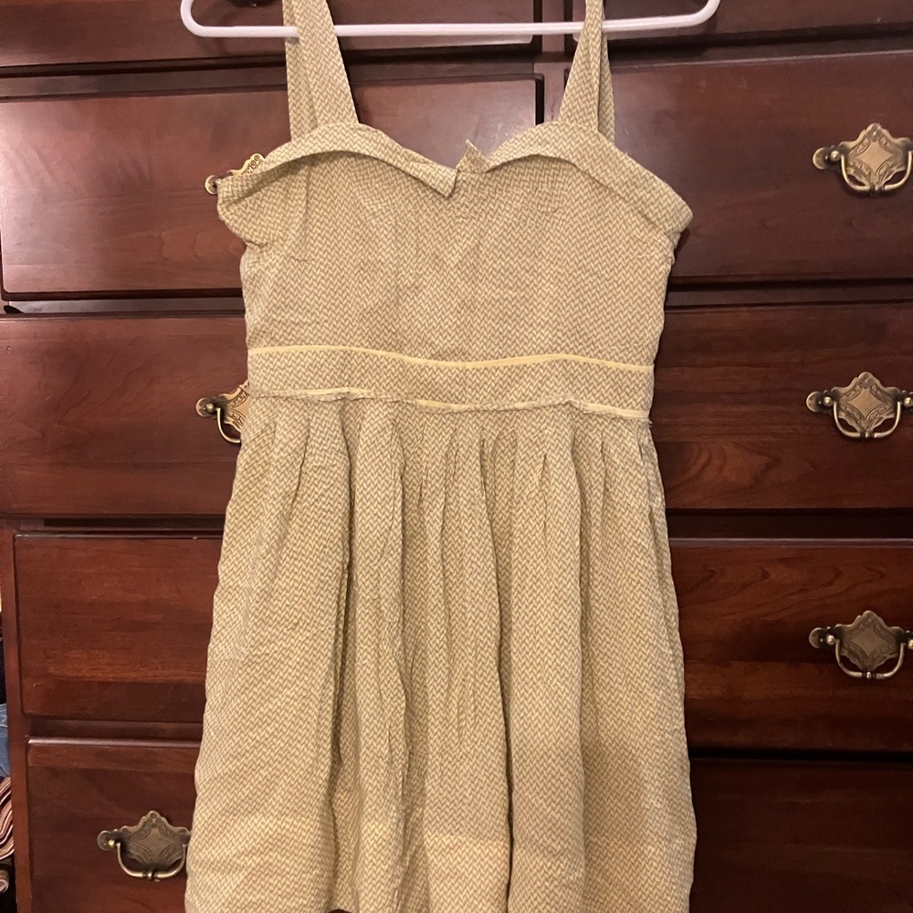 5th culture pale yellow babydoll lolita style dress size small
